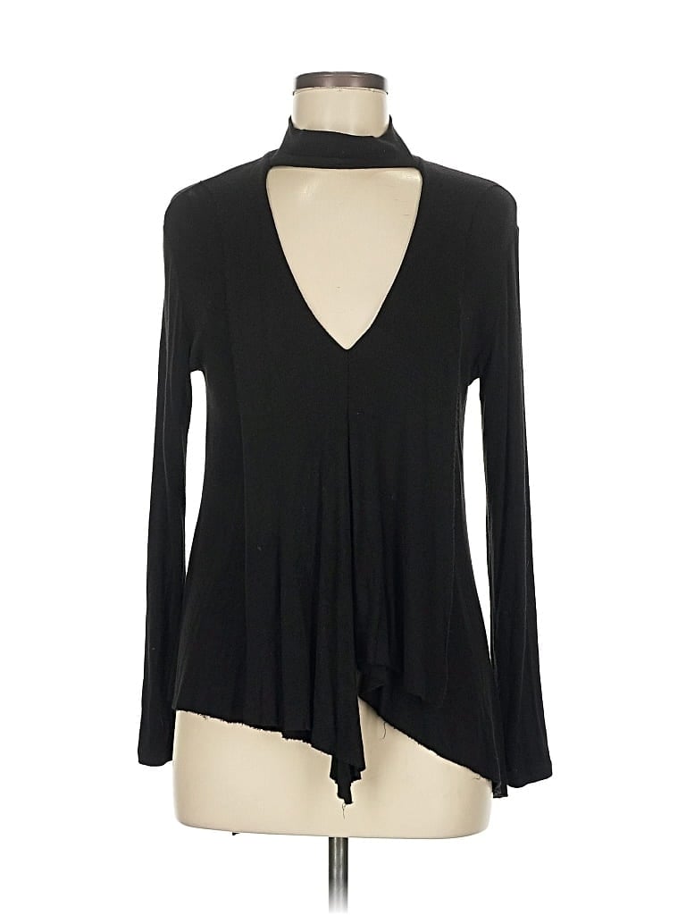 Pre-owned Elan Long Sleeve Turtleneck In Black