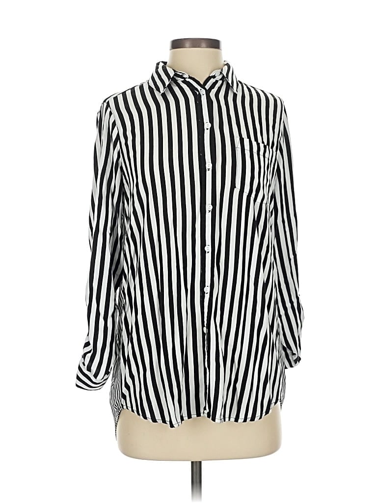 Pre-owned Jane And Delancey Long Sleeve Blouse In Black