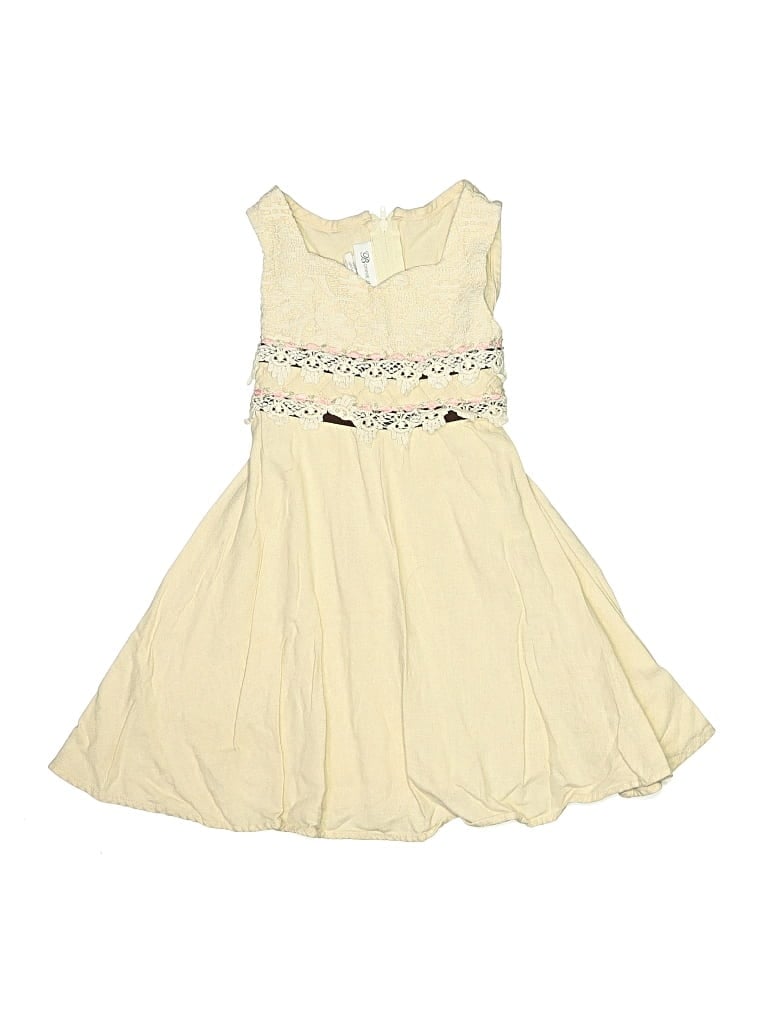 Pre-owned Bonnie Jean Kids' Dress In White