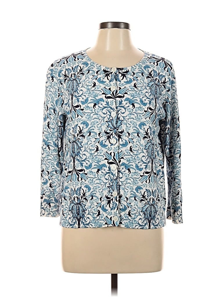 Pre-owned Ann Taylor Loft 3/4 Sleeve Blouse In Blue