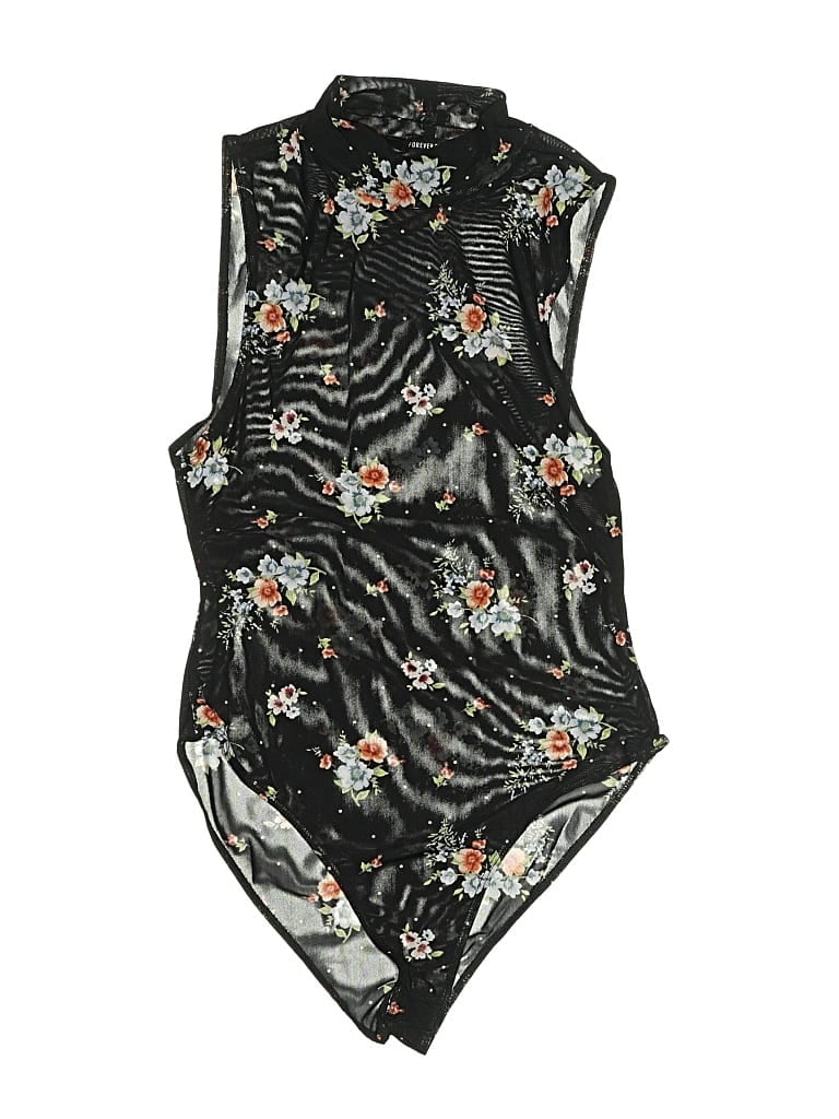 Pre-owned Forever 21 Bodysuit In Black