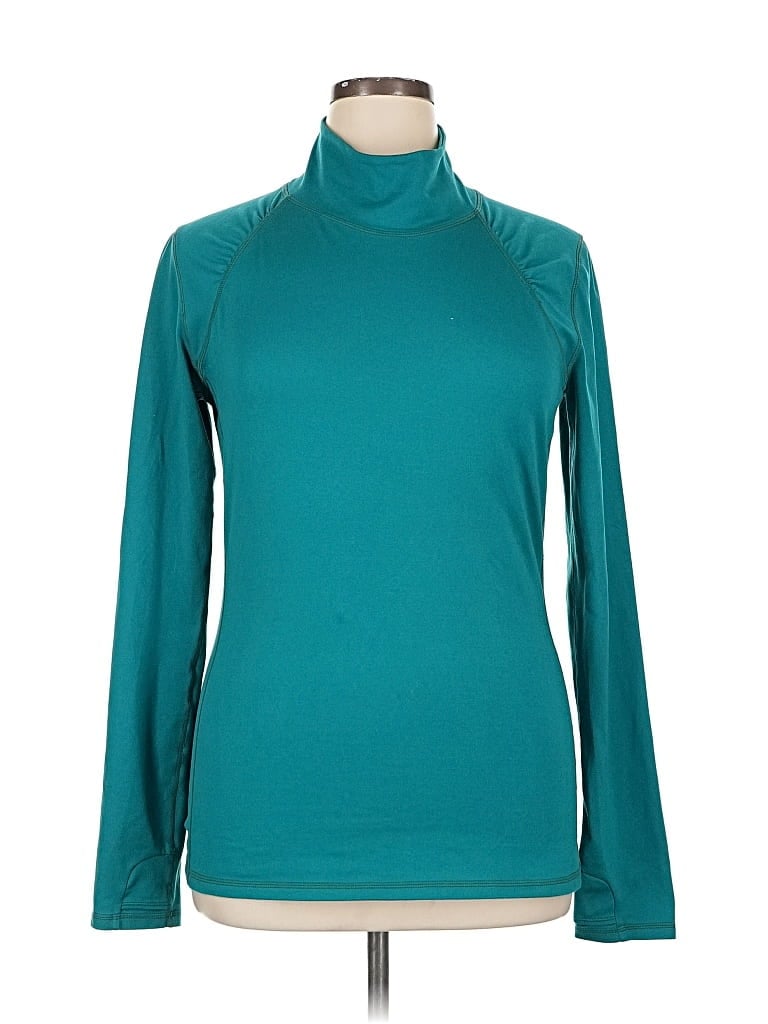 Pre-owned Athleta Turtleneck Sweater In Blue