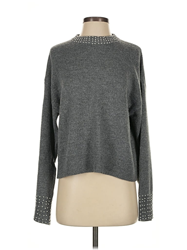 Pre-owned H&m Turtleneck Sweater In Gray