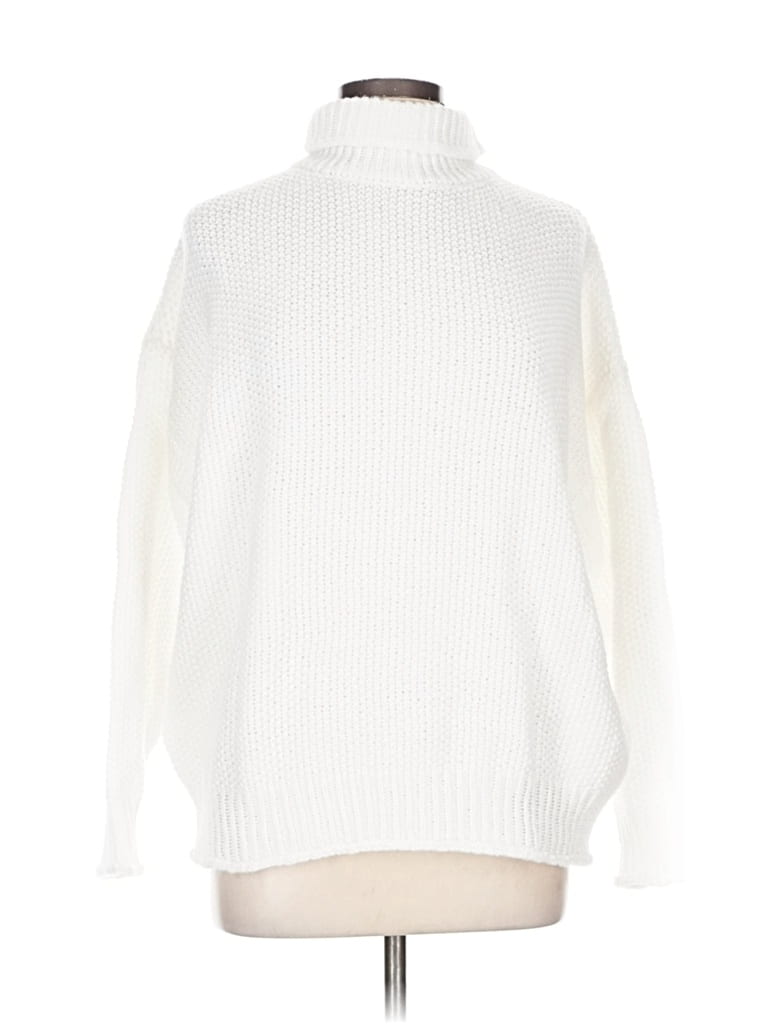 Pre-owned Unbranded Turtleneck Sweater In White
