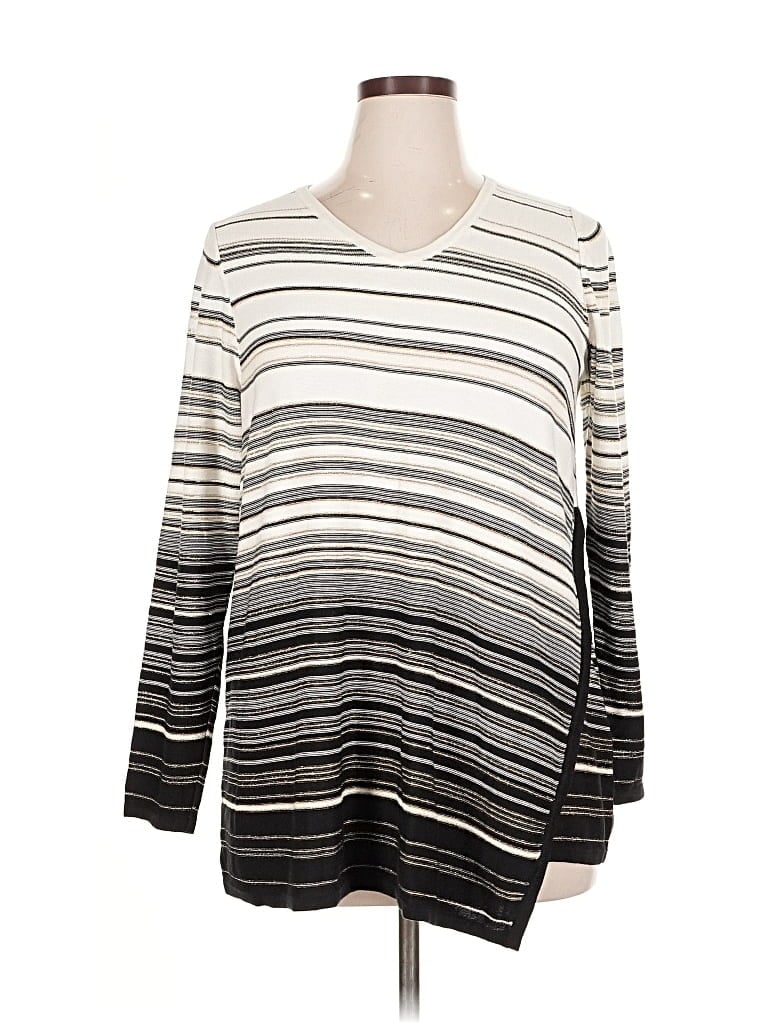 Pre-owned Catherines Long Sleeve T-shirt In Silver