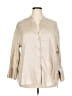 Zara Metallic Ivory 3/4 Sleeve Button-Down Shirt Size XXL - photo 1