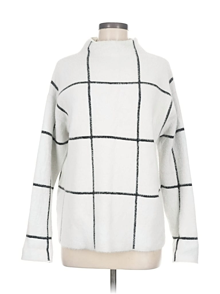 Pre-owned Rachel Zoe Tjx Turtleneck Sweater In White