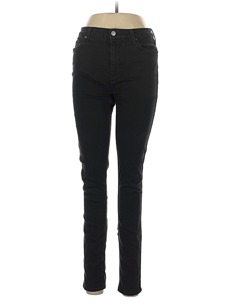 Pre-owned 7 For All Mankind Jeggings In Black