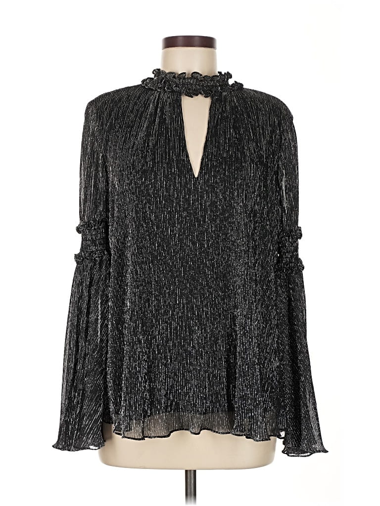 Pre-owned Parker Long Sleeve Blouse In Black