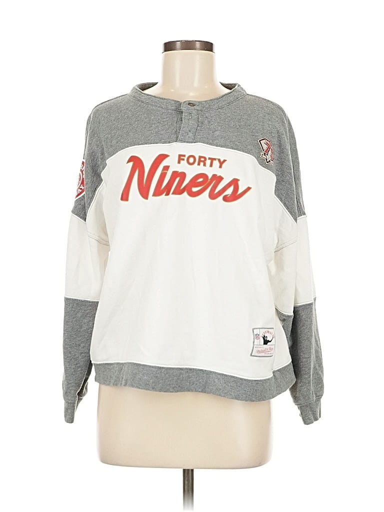 Pre-owned Mitchell & Ness Sweatshirt In Gray