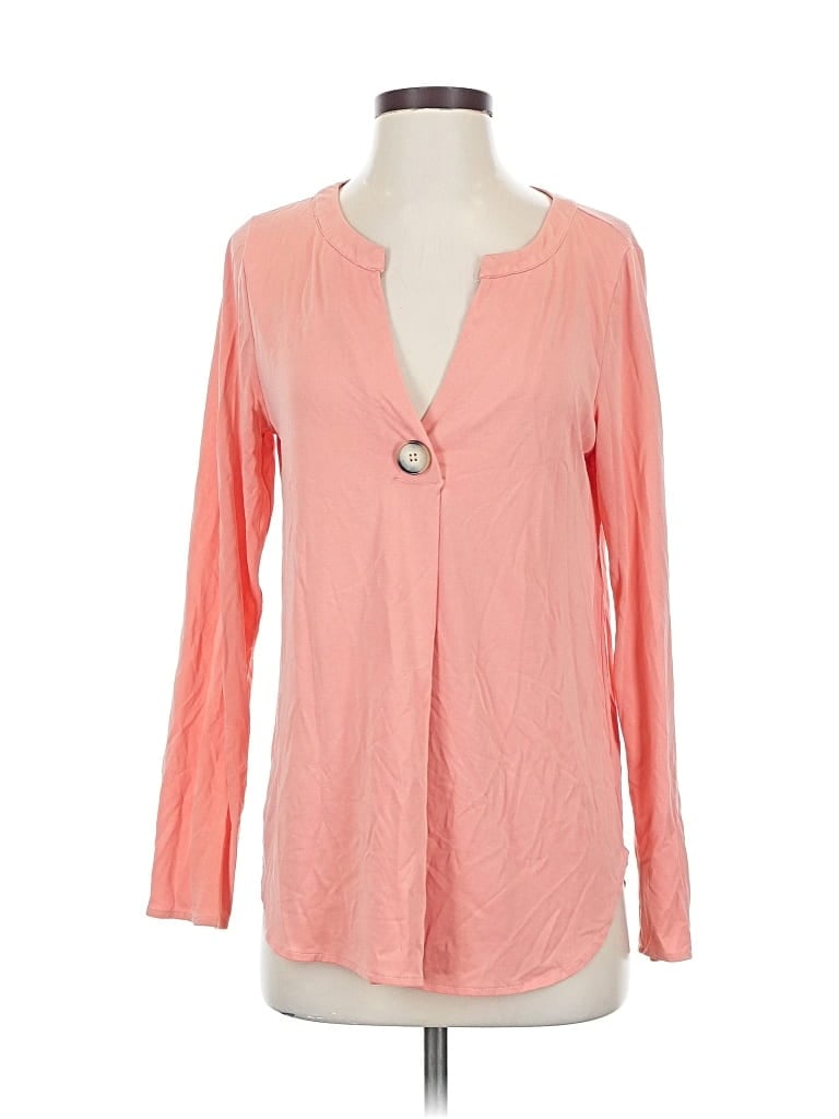 Pre-owned Soft Surroundings Long Sleeve Blouse In Pink