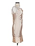 Bebe 100% Polyester Metallic Tan Cocktail Dress Size S - photo 4
