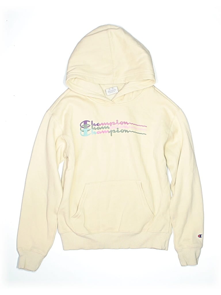 Pre-owned Champion Kids' Pullover Hoodie In Yellow
