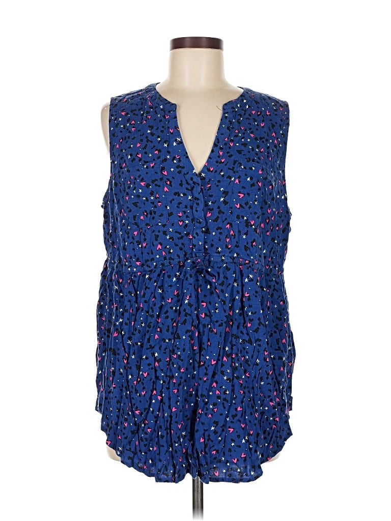 Pre-owned Torrid Sleeveless Blouse In Blue