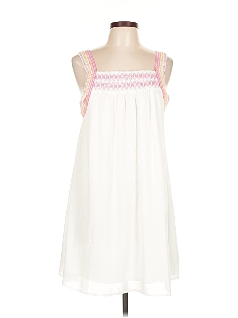 Pre-owned Pink Lily Casual Dress In White