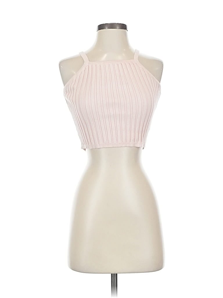 Pre-owned Anna-kaci Tank Top Pink Halter Neckline Tops