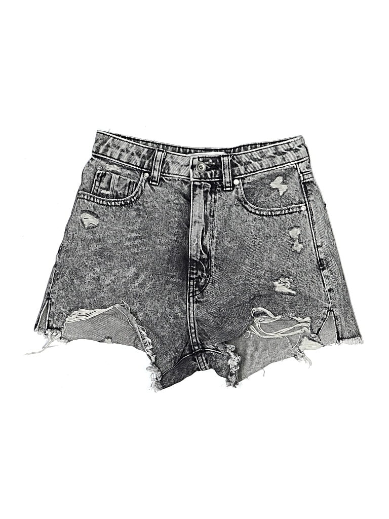 Pre-owned Zara Denim Shorts In Gray