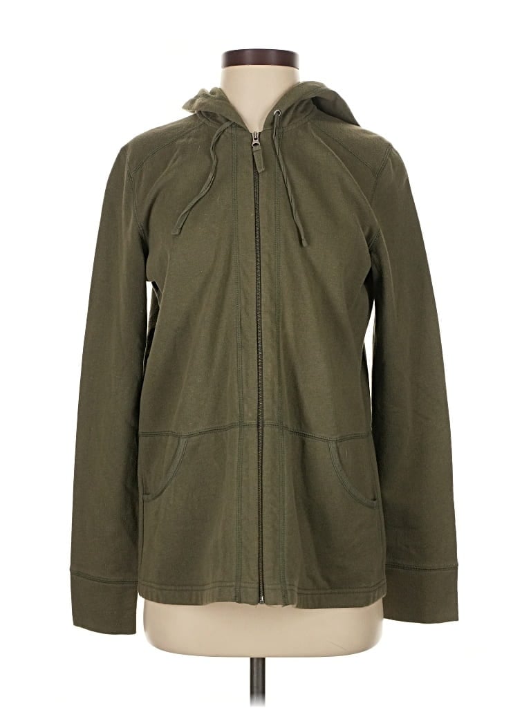 Pre-owned Eddie Bauer Zip Up Hoodie In Green