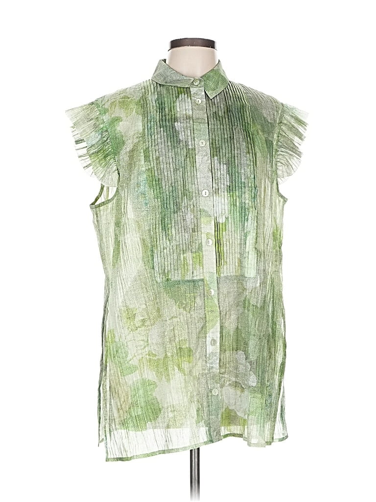 Pre-owned Hope For Flowers By Tracy Reese Sleeveless Blouse In Green