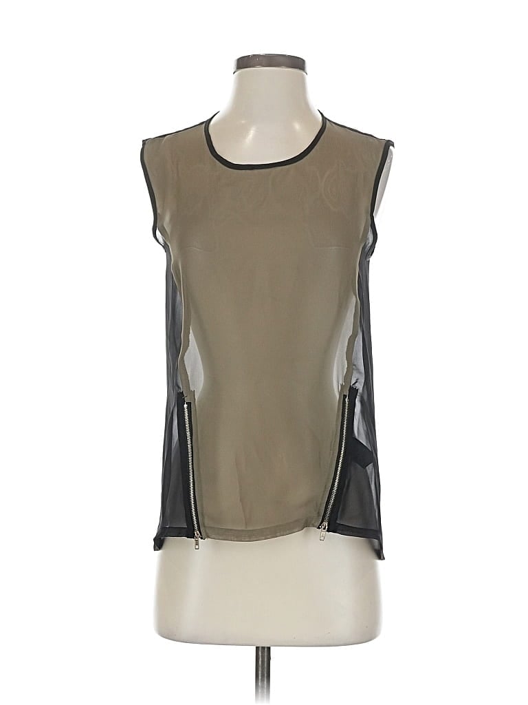 Pre-owned Dex Sleeveless Blouse In Gray