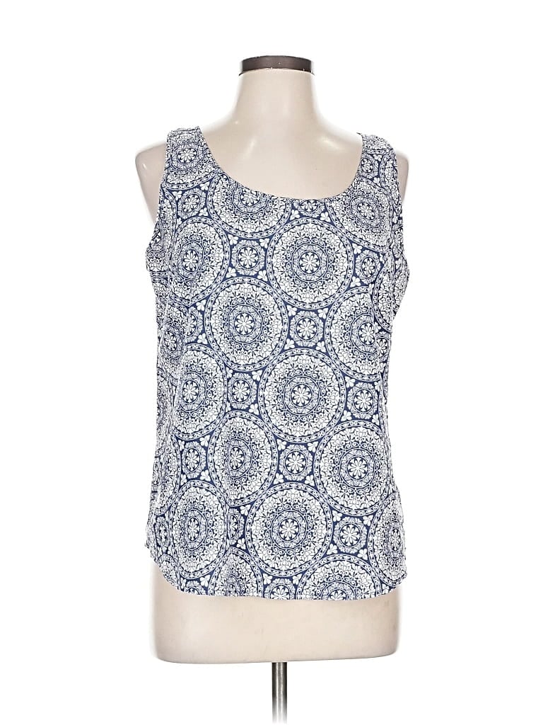 Pre-owned Faded Glory Tank Top Blue Square Neckline Tops