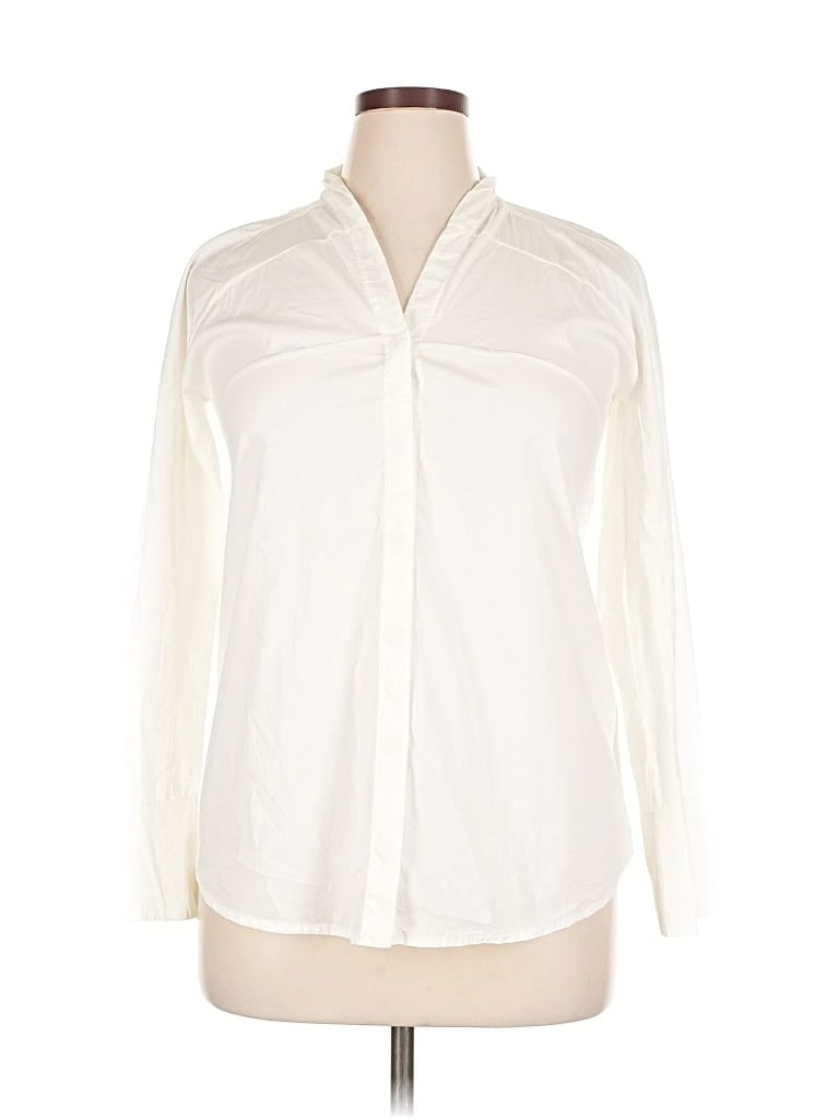 Pre-owned Transit Par-such Long Sleeve Blouse In White
