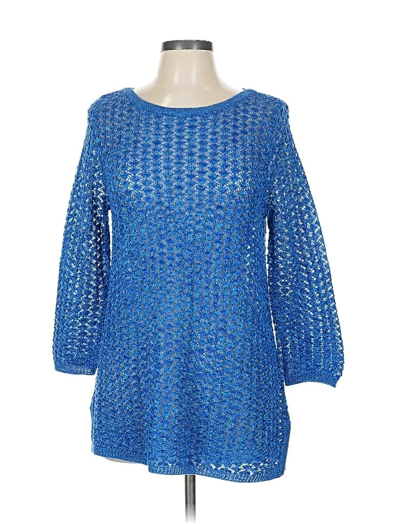 Pre-owned Jones New York Signature Pullover Sweater In Blue