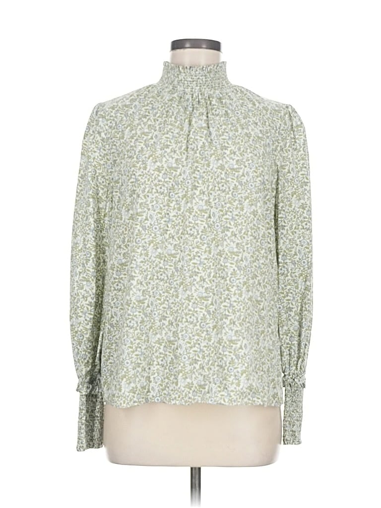 Pre-owned Hyacinth House Long Sleeve Blouse In Green