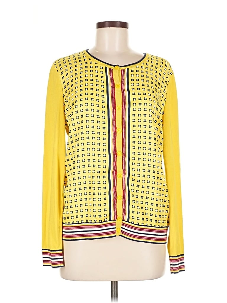 Pre-owned Talbots Cardigan Sweater In Yellow