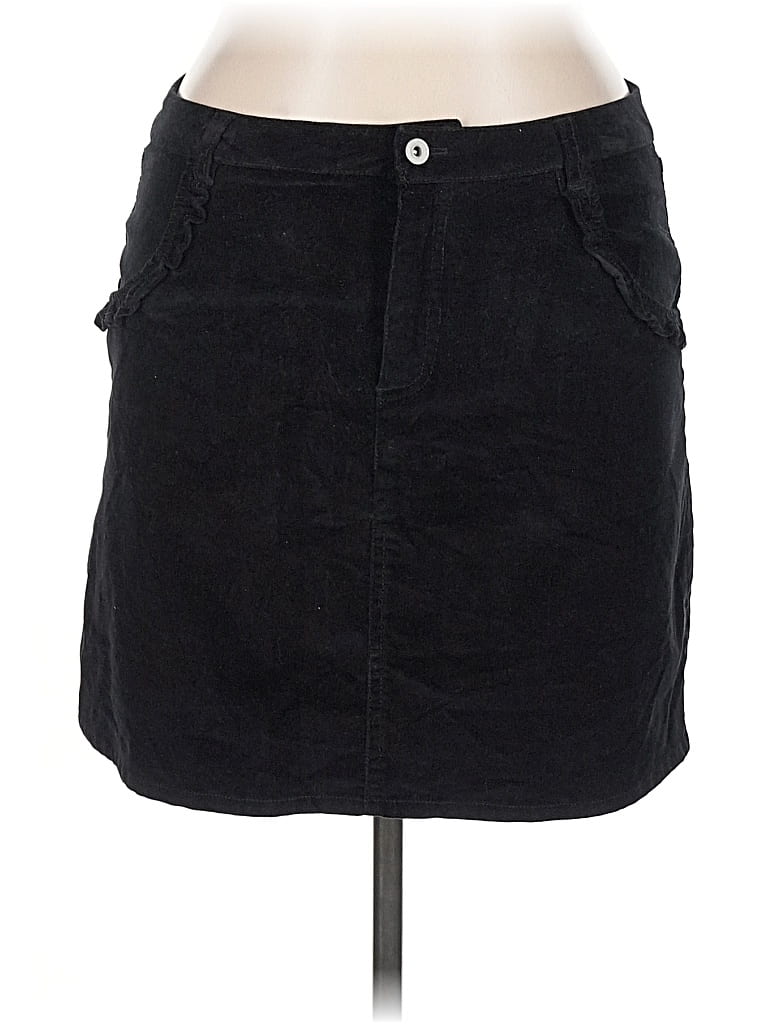 Pre-owned Cece Denim Skirt In Black