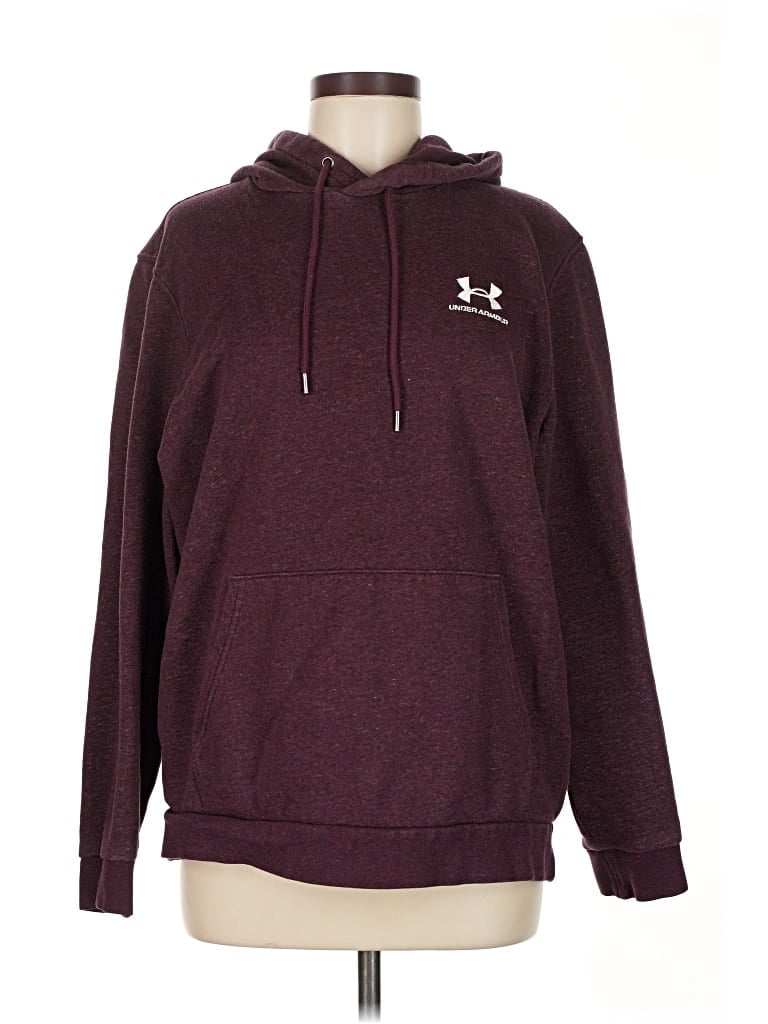 Pre-owned Under Armour Pullover Hoodie In Burgundy