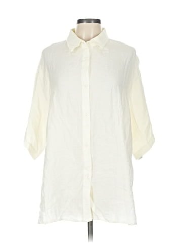 Grey Lab Los Angeles 3/4 Sleeve Button-Down Shirt (view 1)