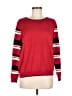 Alfred Dunner Stripes Red Pullover Sweater Size M - photo 1