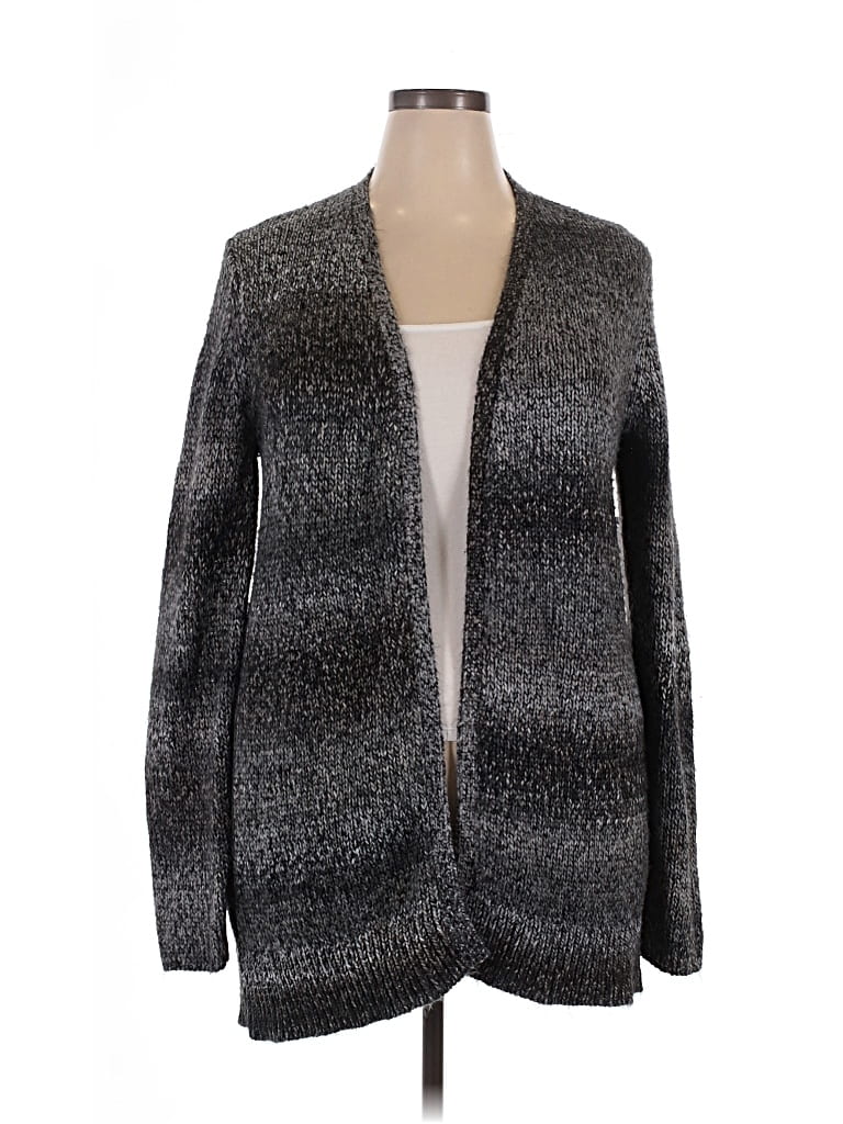 Pre-owned Natural Reflections Cardigan Sweater In Gray