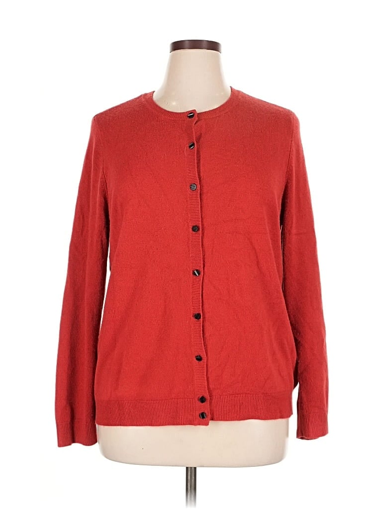 Pre-owned Croft & Barrow Cardigan Sweater In Red