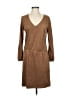Drew Solid Brown Casual Dress Size M - photo 1