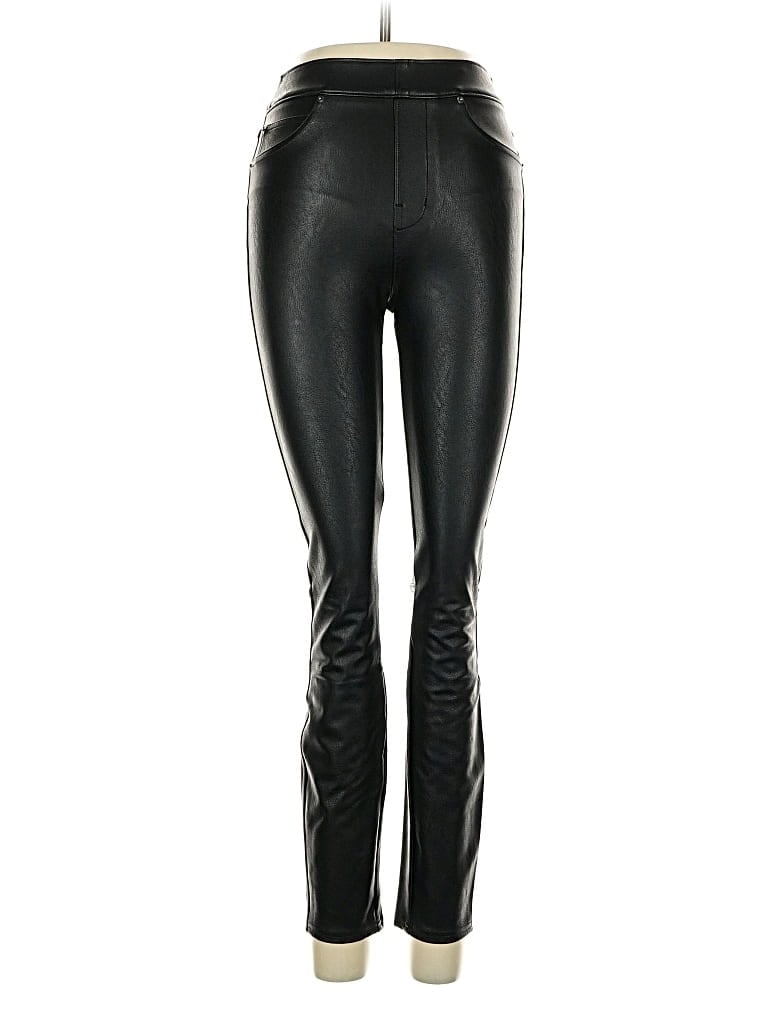 Pre-owned Spanx Faux Leather Pants In Black