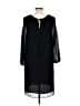 Max Studio 100% Polyester Solid Black Casual Dress Size L - photo 2
