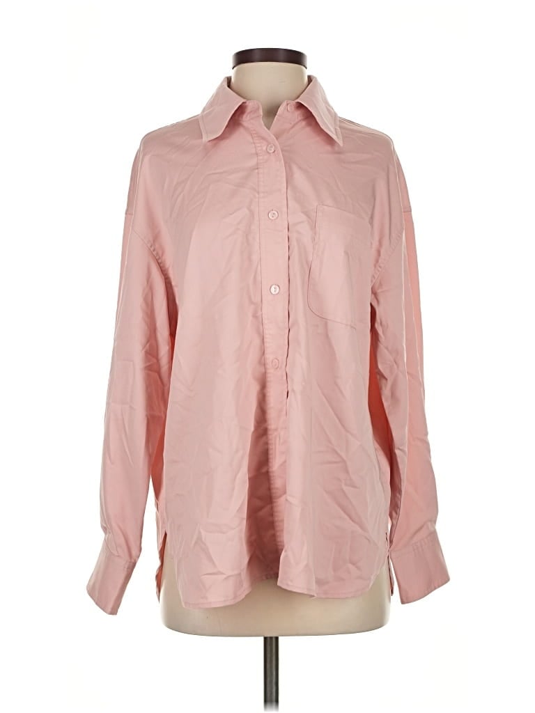 Pre-owned Assorted Brands Long Sleeve Button Down Shirt In Pink