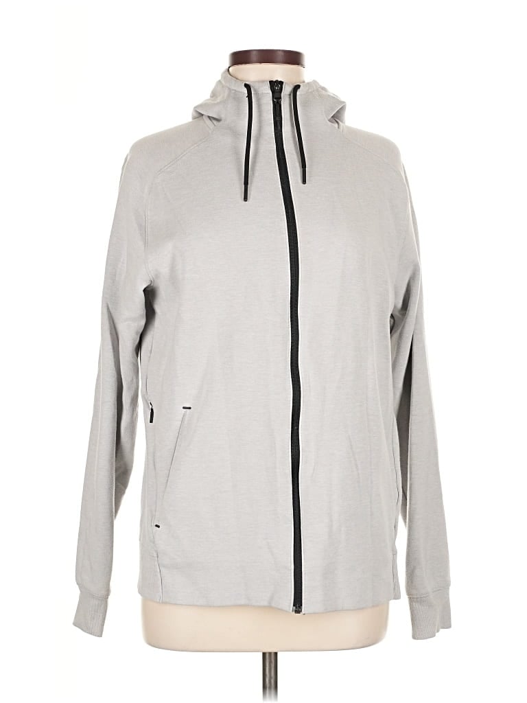 Pre-owned Active By Old Navy Zip Up Hoodie In Gray