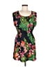 MNG 100% Polyester Tropical Black Casual Dress Size 6 - photo 1
