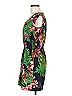 MNG 100% Polyester Tropical Black Casual Dress Size 6 - photo 5