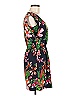 MNG 100% Polyester Tropical Black Casual Dress Size 6 - photo 4
