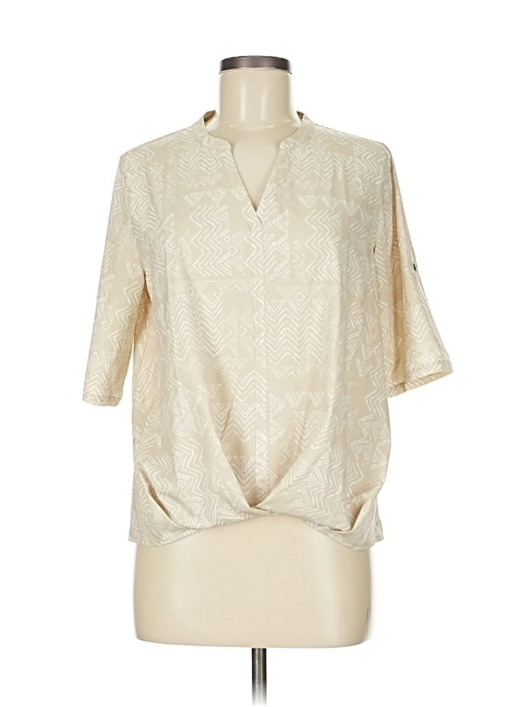 Pre-owned Royal Robbins 3/4 Sleeve Blouse In White