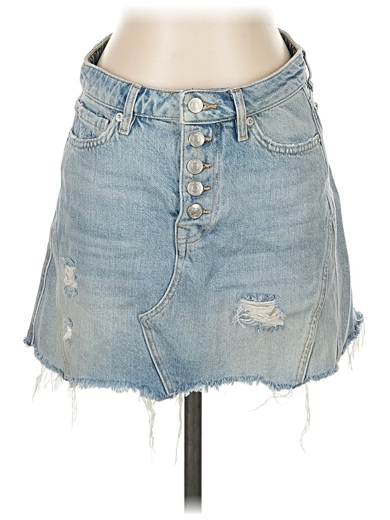 Pre-owned We The Free Denim Skirt In Blue
