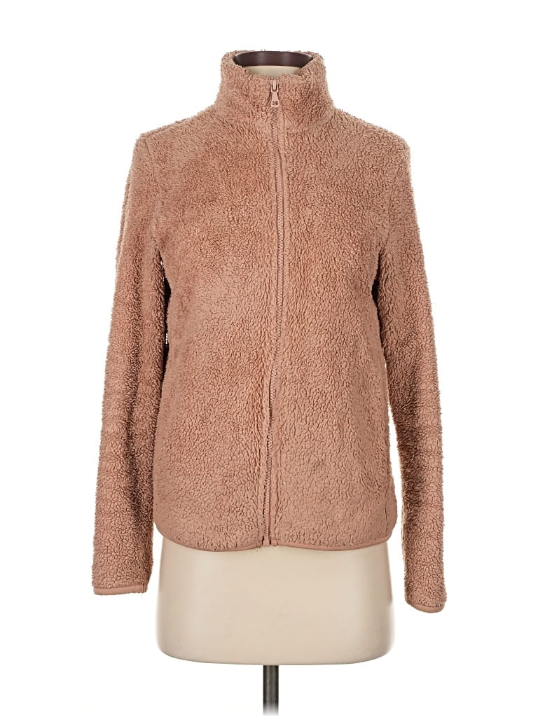 Pre-owned Uniqlo Faux Fur Jacket In Brown