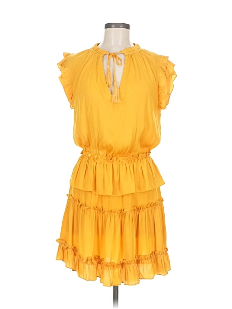 Pre-owned Glam Casual Dress In Yellow