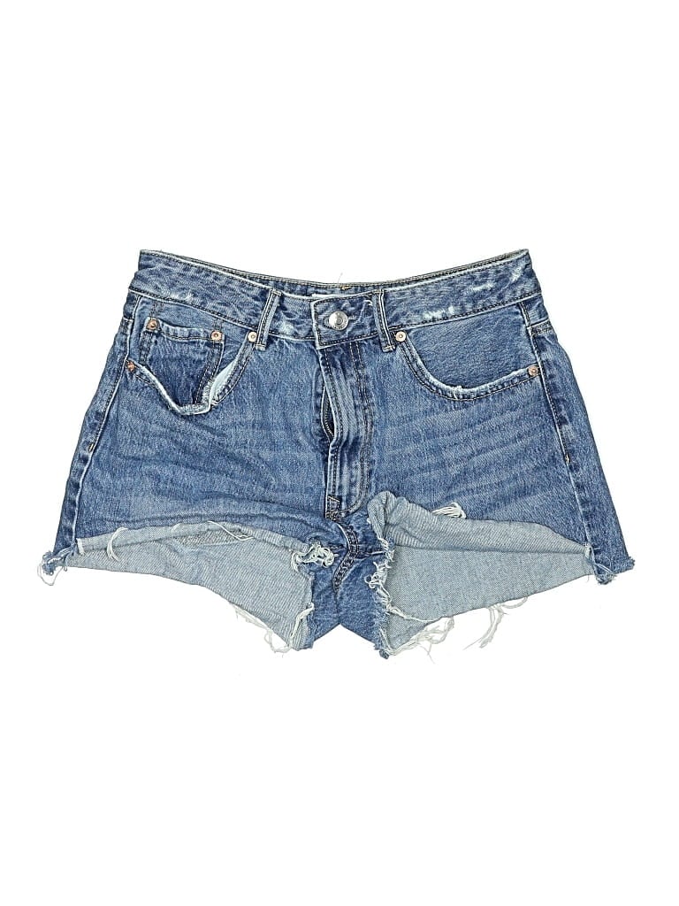 Pre-owned Stradivarius Denim Shorts In Blue