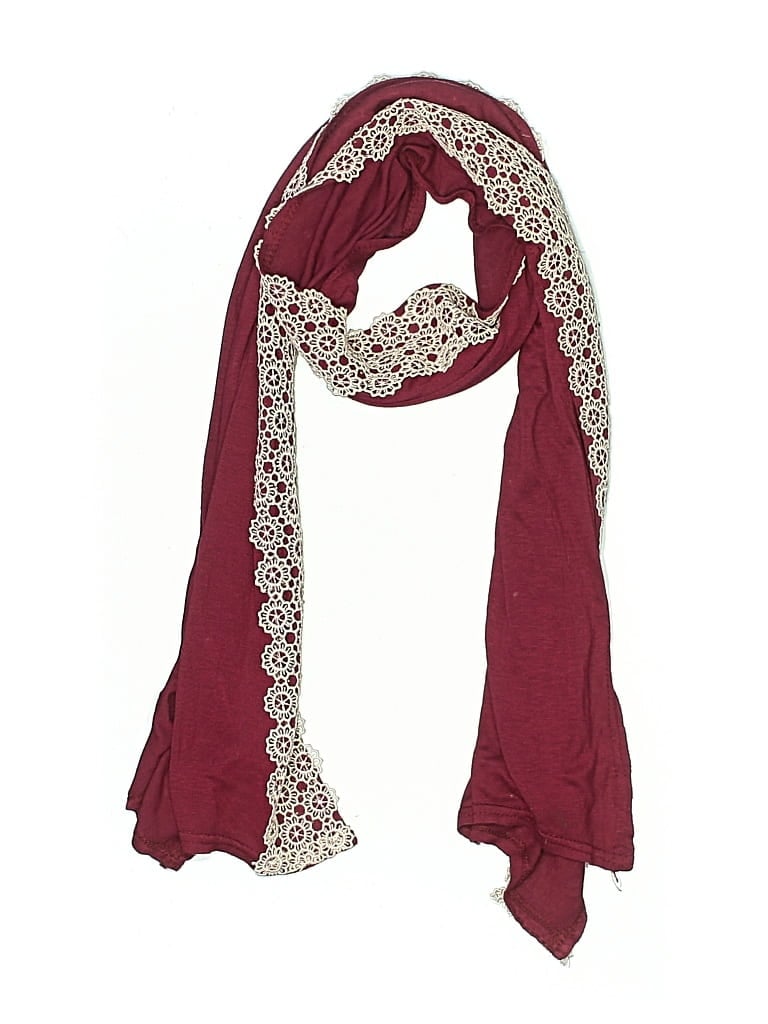 Pre-owned Unbranded Scarf In Burgundy