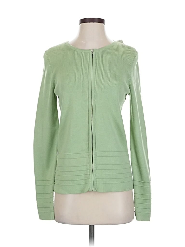 Pre-owned Croft & Barrow Cardigan Sweater In Green